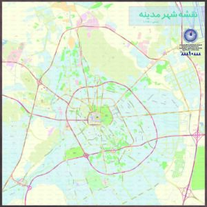 نقشه شهر مدینه